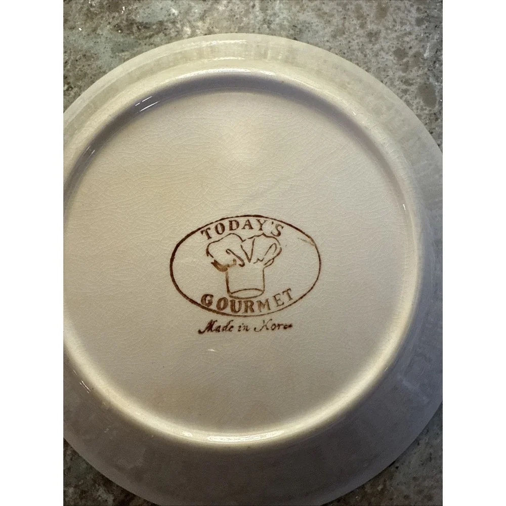Vintage  70s Strawberry & Green Ceramic B & E Sales Company -‎ Made in Korea